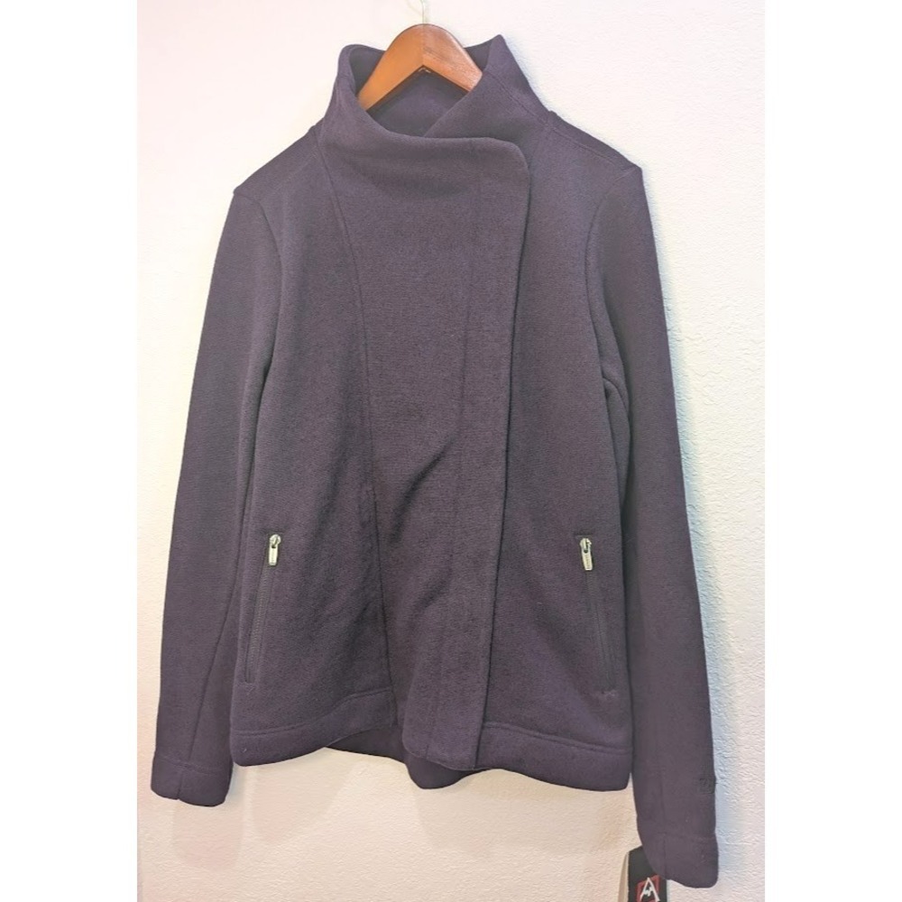 Avalanche Women's SIze‎ L Asymmetrical Zip Fleece Jacket Verona Italian Plum NEW